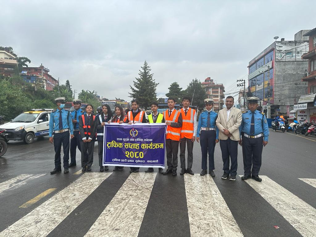 Volunteer road safety Bagmati College 