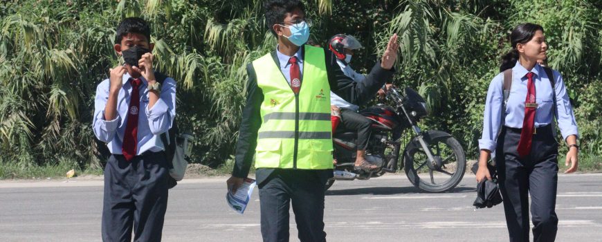 Bagmati college voluntering in traffic management