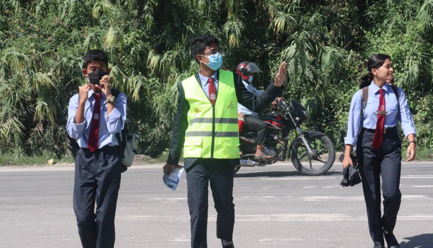 Bagmati college voluntering in traffic management